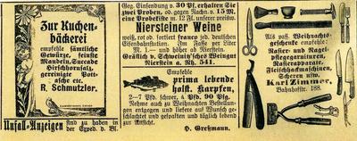 Bild vergrößern: Anzeigen aus der Weihnachtsanzeigen aus der Lauenburgische Landeszeitung, Ausgabe Dezember 1909