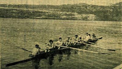 Bild vergrößern: Der Goldachter auf dem Albaner See (Lauenburgisches Kreisblatt Nr. 36, 09.09.1960)