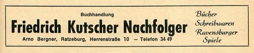 Bild vergrößern: Archivale 02/2017 - Der Buchhandel in Ratzeburg - Annonce aus dem Jahr 1972