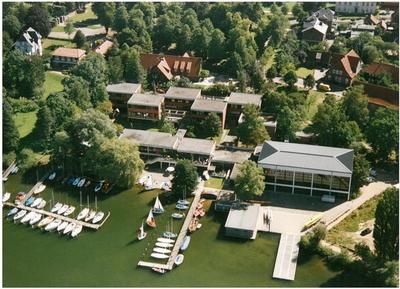 Die heutige Anlage der Ruderakademie Ratzeburg von oben. 