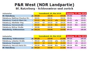 Kostenfreier Busshuttle-Service zum &raquo;Landpartie-Fest