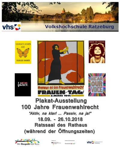 Plakat-Ausstellung "100 Jahre Frauenwahlrecht"