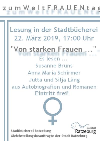 "Von starken Frauen ..." - Lesung in der Stadtb&uuml;cherei