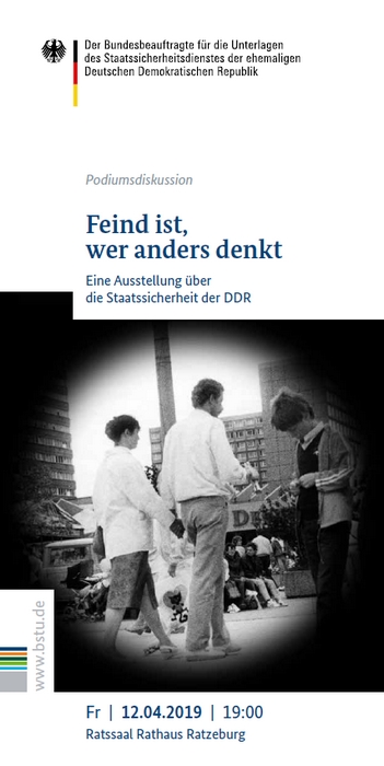 "Feind ist, wer anders denkt" - Flyer zur Ausstellung