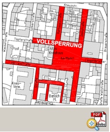 Verkehrshinweis - Vollsperrung um den Ratzeburger Marktplatz im Zuge der Feierlichkeiten zu 