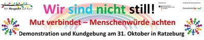 "Wir sind nicht still!" - Demonstration und Kundgebung am Reformationstag in Ratzeburg