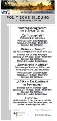 Politisches Bildungsprogramm der Volkshochschule Ratzeburg