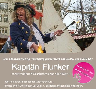 Kapit&auml;n Flunker beim Rathaus Open-Air auf der Sommerb&uuml;hne