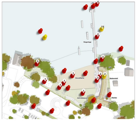 Bild vergrößern: Ergebnisse der Online-Bürgerbeteiligung zur Neugestaltung der Seebadestelle Schlosswiese
