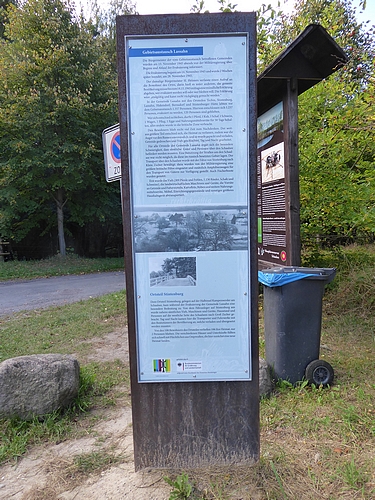 Stele &uuml;ber den Gebietsaustausch auf der Stintenburg