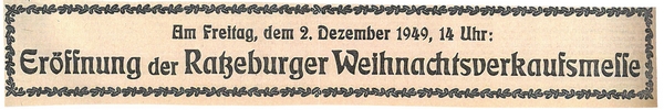 Bild vergrößern: Archivale 08/2021 - Weihnachtsmesse 1949