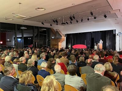 Bürgermeister Eckhard Graf begrüßt die Gäste zum traditionellen Neujahrsempfang der Stadt Ratzeburg