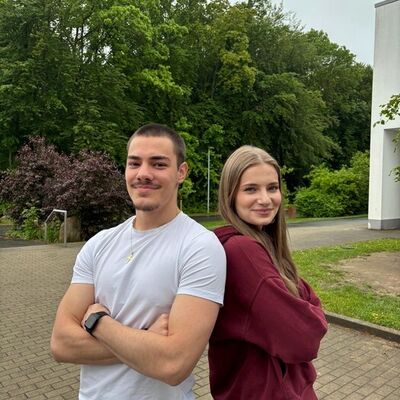 David und Lia organisieren eigenes Sportprojekt im Rahmen ihres Praktikums