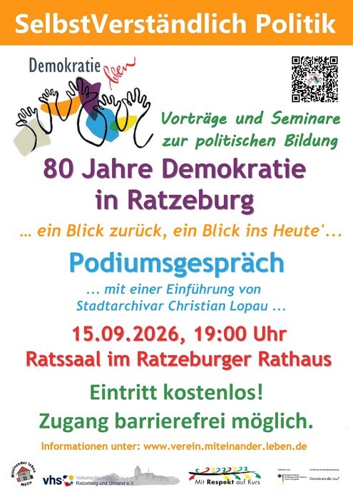 '80 Jahre Demokratie in Ratzeburg'
