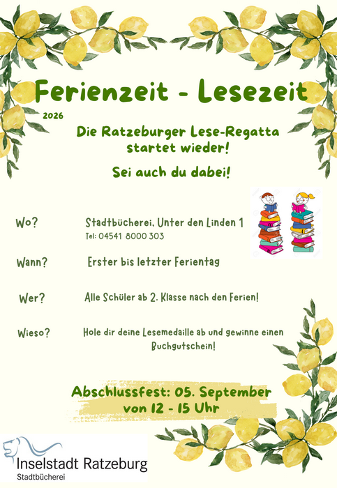 'Ferienzeit - Lesezeit' - Die Ratzeburger Leseregatta