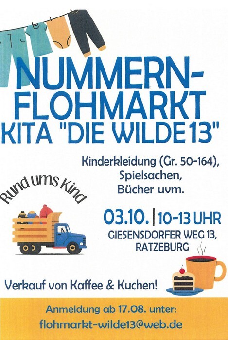 Nummern-Flohmarkt in der Kita "Wilde 13"