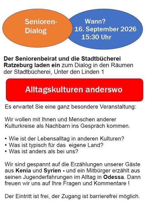 Seniorendialog des Seniorenbeirates
