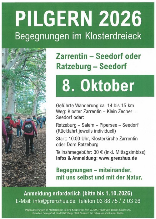 Pilgern 2026 - Begegnungen im Klosterdreieck