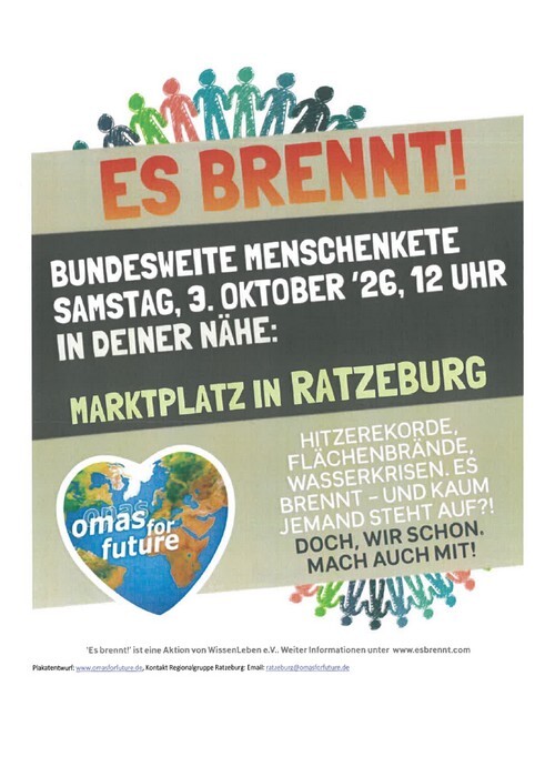 "Es brennt" - Bundesweite Menschenkette